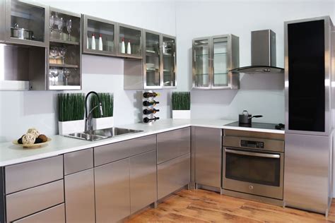 utilitarian metal kitchen house|retro stainless steel kitchen.